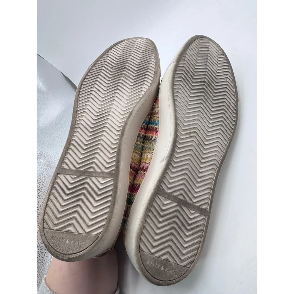 Kelly & Katie 9.5M Multicolor Slip‎ On Shoes Women Feni Woven Textile Sneakers